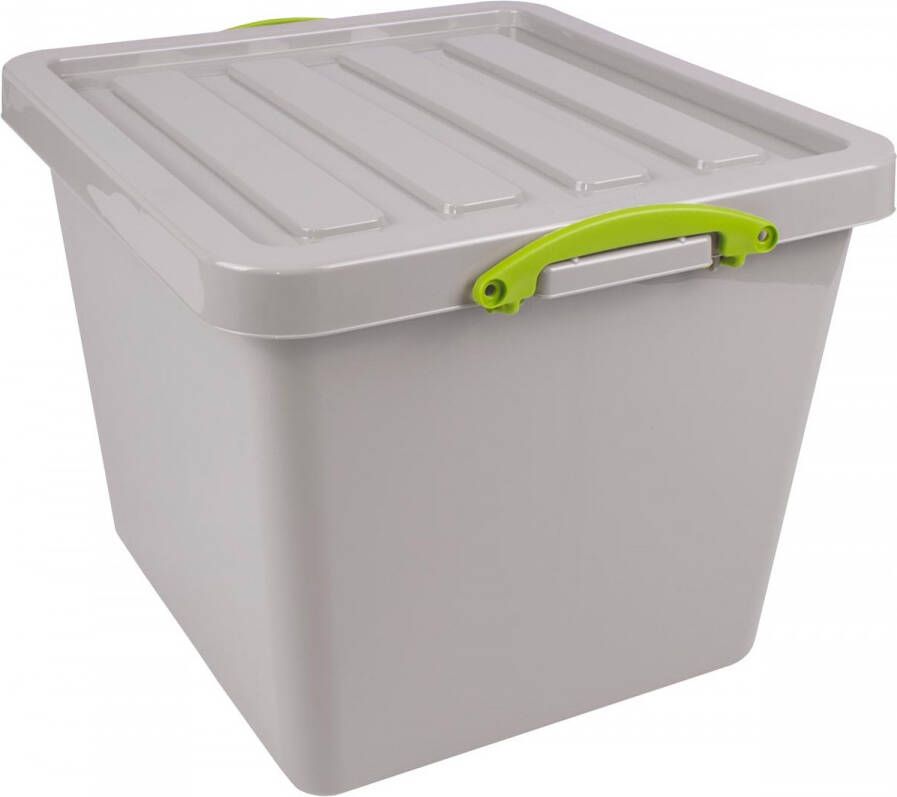 Really Useful Boxes van stevig kunststof | VindiQ Really Useful Box Recycled opbergdoos 60 l nestbaar grijs