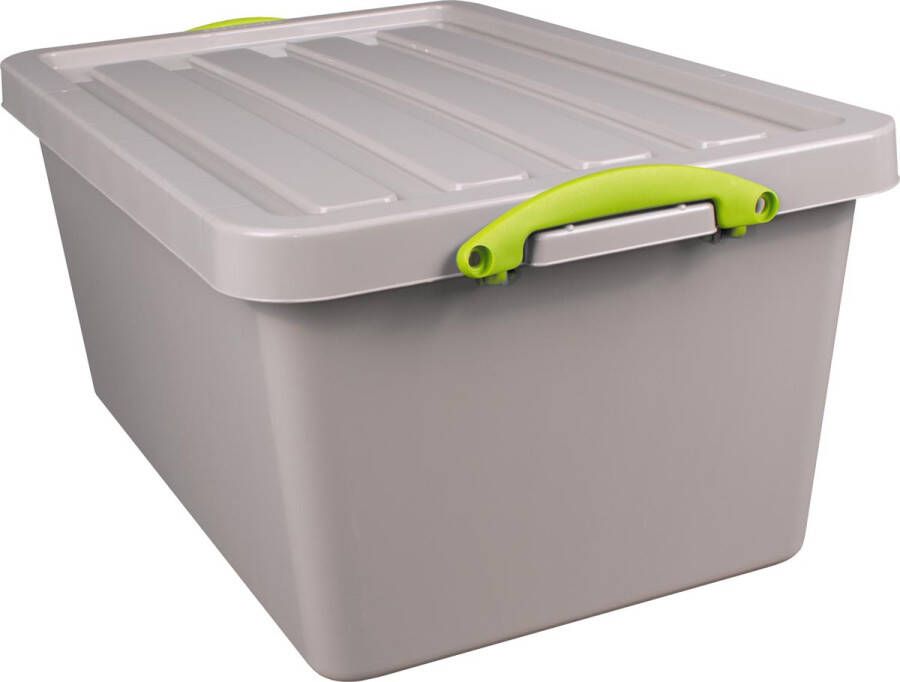 Really Useful Boxes van stevig kunststof | VindiQ Really Useful Box Recycled opbergdoos 61 l nestbaar grijs