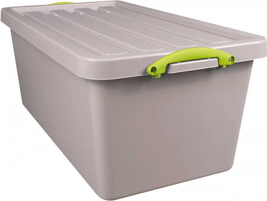Really Useful Boxes van stevig kunststof | VindiQ Really Useful Box Recycled opbergdoos 82 l nestbaar grijs