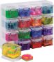 Really Useful Boxes van stevig kunststof | VindiQ Really Useful Box transparante muurkubus met 16 gekleurde opbergdozen van 0 14 liter - Thumbnail 2