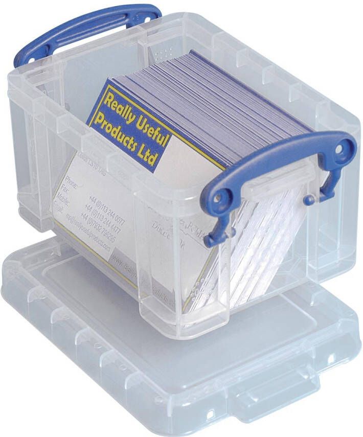 Really Useful Boxes van stevig kunststof | VindiQ Really Useful Box visitekaarthouder 0 3 liter transparant