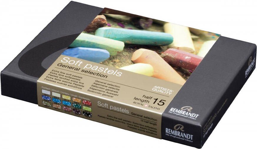 Rembrandt softpastels starterset met 15 halve pastels