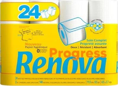 Renova Progress toiletpapier 2-laags 140 vellen pak van 24 rollen
