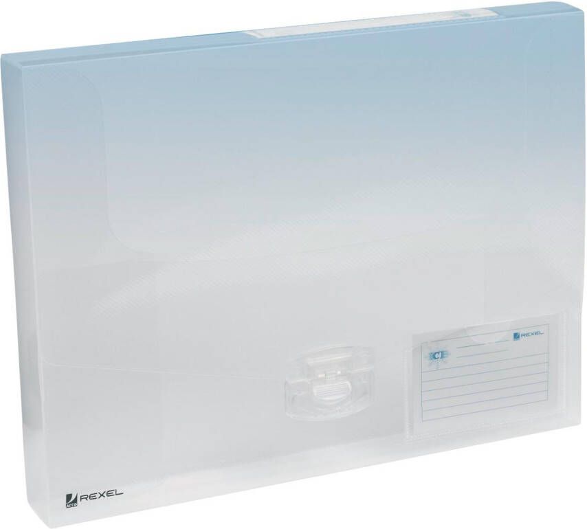 Rexel elastobox Ice transparant rug van 4 cm