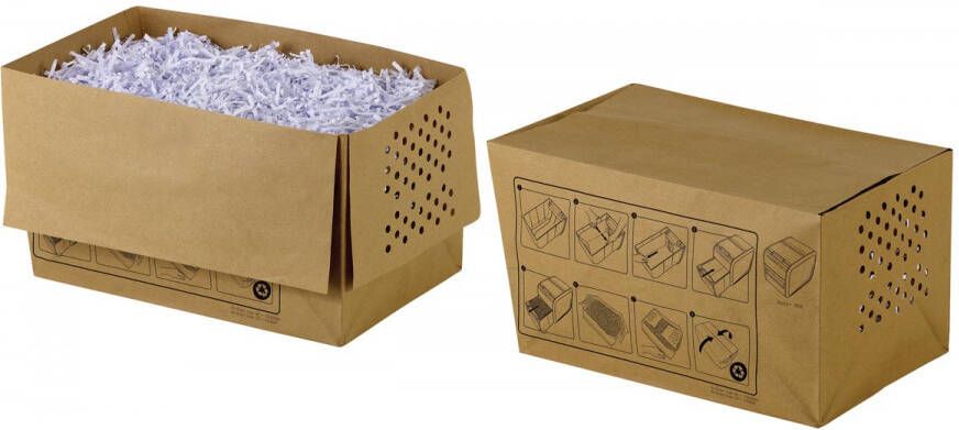 Rexel recycleerbare opvangzakken voor papiervernietiger 20 l voor Auto+80X pak van 20 zakken