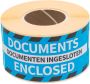 Rillprint etiketten Documenten ingesloten ft 46 x 125 mm rol van 250 stuks - Thumbnail 1