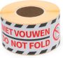 Rillprint etiketten Niet vouwen ft 46 x 125 mm rol van 250 stuks - Thumbnail 1