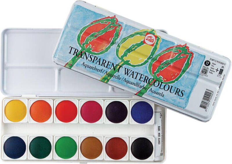 Royal Talens aquarelverf doos met 12 napjes