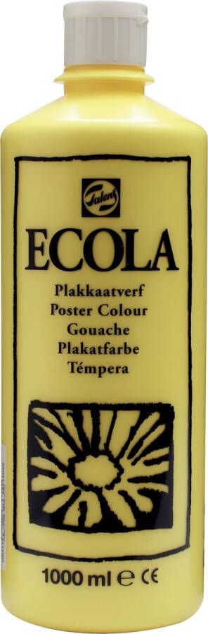 Royal Talens Ecola plakkaatverf flacon van 1000 ml citroengeel