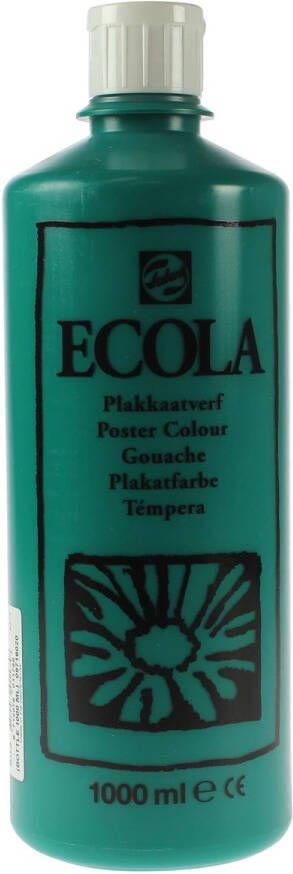 Royal Talens Ecola plakkaatverf flacon van 1000 ml donkergroen