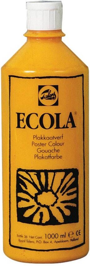 Royal Talens Ecola plakkaatverf flacon van 1000 ml geel