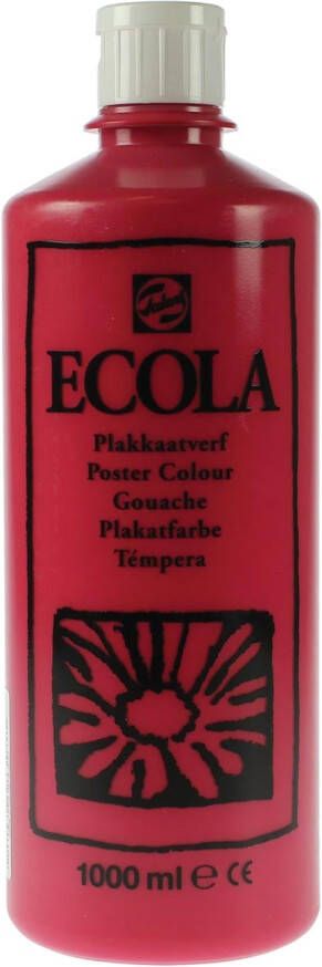 Royal Talens Ecola plakkaatverf flacon van 1000 ml karmijn