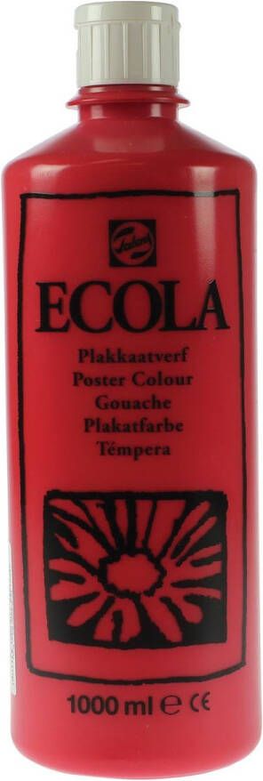 Royal Talens Ecola plakkaatverf flacon van 1000 ml scharlaken