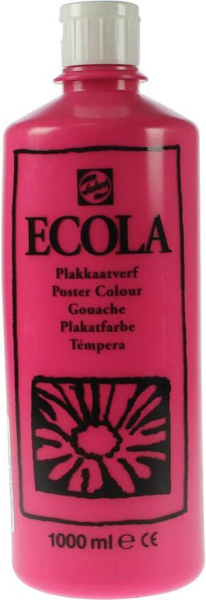 Royal Talens Ecola plakkaatverf flacon van 1000 ml tyrisch roze (magenta)