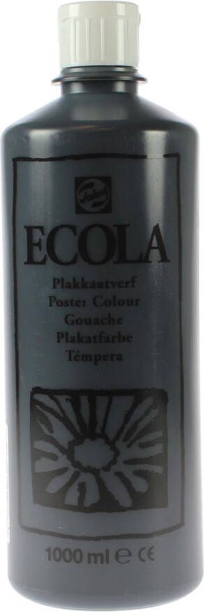 Royal Talens Ecola plakkaatverf flacon van 1000 ml zwart