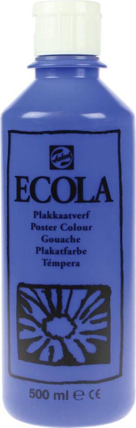 Royal Talens Ecola plakkaatverf flacon van 500 ml donkerblauw