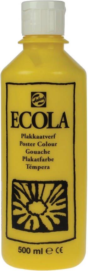 Royal Talens Ecola plakkaatverf flacon van 500 ml geel