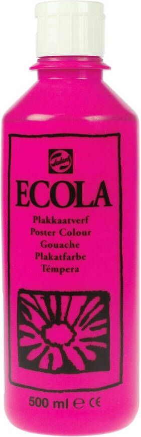 Royal Talens Ecola plakkaatverf flacon van 500 ml tyrisch roze (magenta)