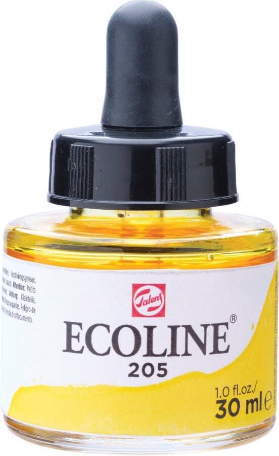 Royal Talens Ecoline waterverf flacon van 30 ml citroengeel