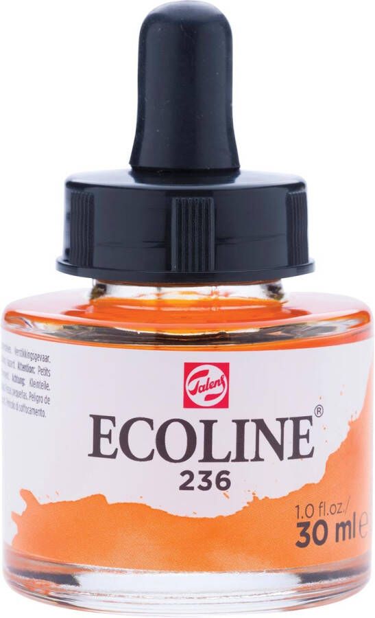 Royal Talens Ecoline waterverf flacon van 30 ml lichtoranje