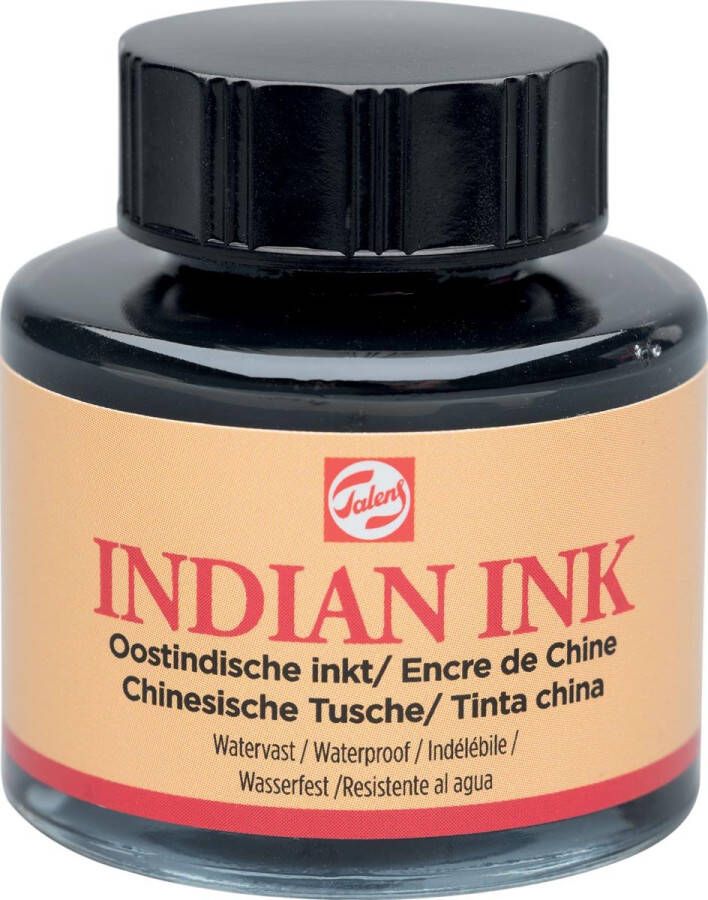 Royal Talens Oostindische inkt flesje van 30 ml zwart