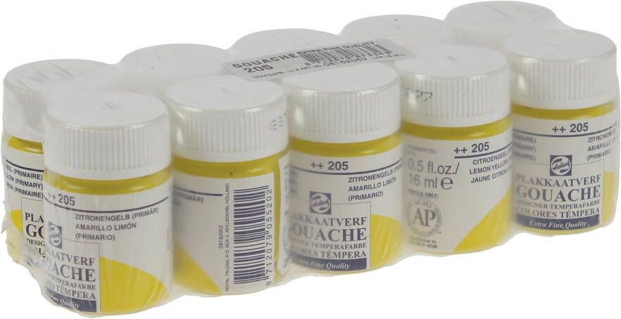 Royal Talens plakkaatverf Extra Fijn flacon van 16 ml citroengeel