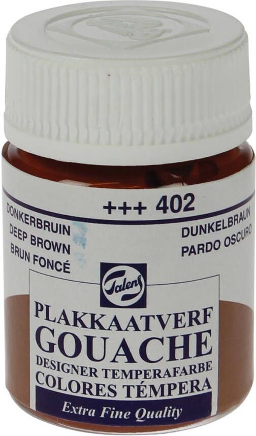 Royal Talens plakkaatverf Extra Fijn flacon van 16 ml donkerbruin
