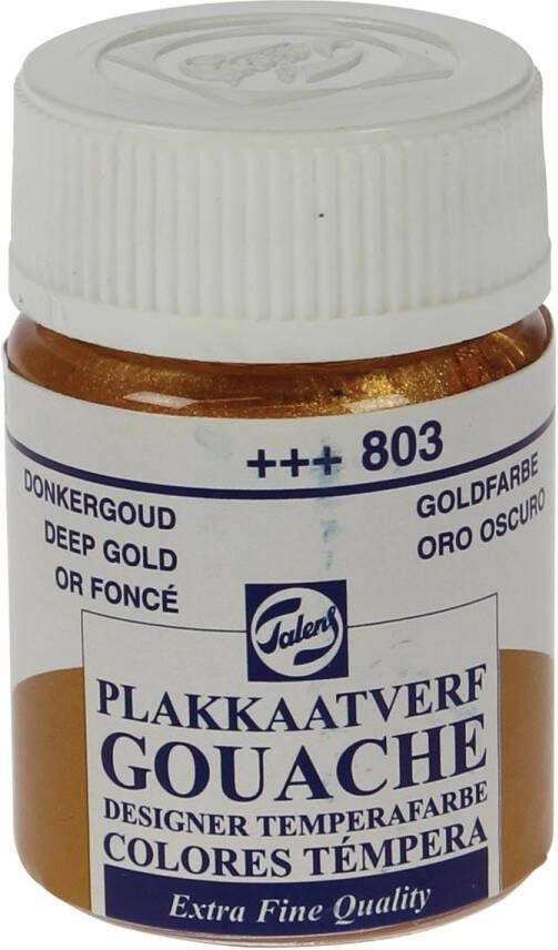 Royal Talens plakkaatverf Extra Fijn flacon van 16 ml donkergoud