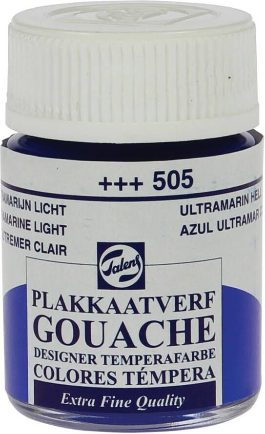 Royal Talens plakkaatverf Extra Fijn flacon van 16 ml licht ultramarijn