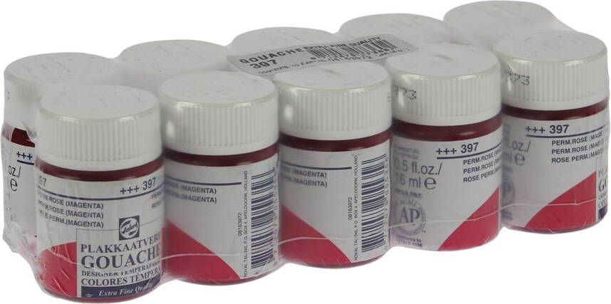 Royal Talens plakkaatverf Extra Fijn flacon van 16 ml permanentroze (magenta)