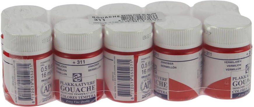 Royal Talens plakkaatverf Extra Fijn flacon van 16 ml vermiljoen