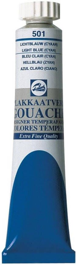 Royal Talens plakkaatverf Extra Fijn tube van 20 ml lichtblauw (cyaan)