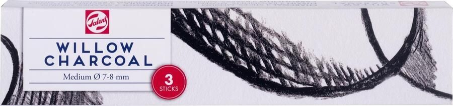 Royal Talens houtskool medium doosje van 3 staafjes
