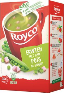 Royco Minute Soup classic erwten met ham pak van 25 zakjes