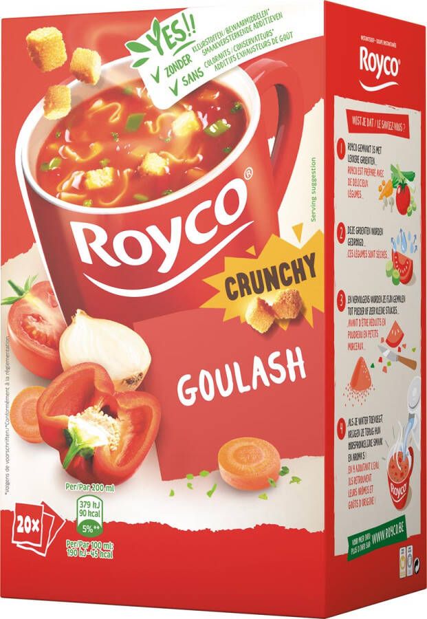Royco Minute Soup goulash met rund pak van 20 zakjes
