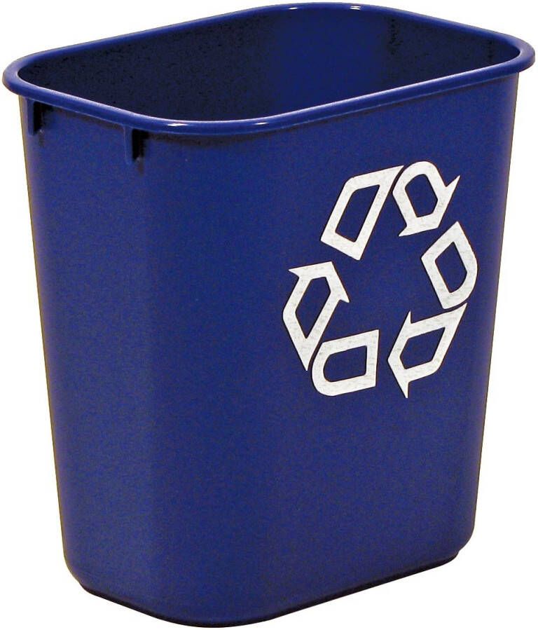 Rubbermaid commercial products Rubbermaid recylagebak zonder zijbakjes 26 6 liter blauw