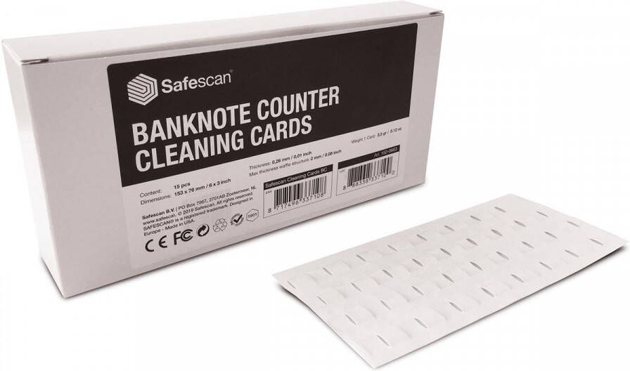 Safescan cleaning cards voor biljettellers