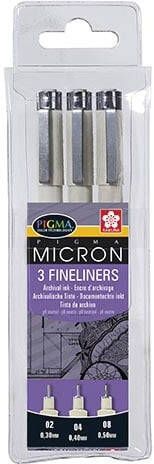 Sakura Fineliner pigma micron blister 3 stuks zwart