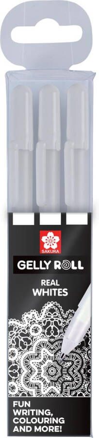 Sakura Gelschrijver Gelly Roll Classic 08 set Ã  3 stuks wit