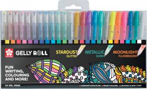 Sakura roller Gelly Roll Mix etui van 24 stuks in geassorteerde kleuren