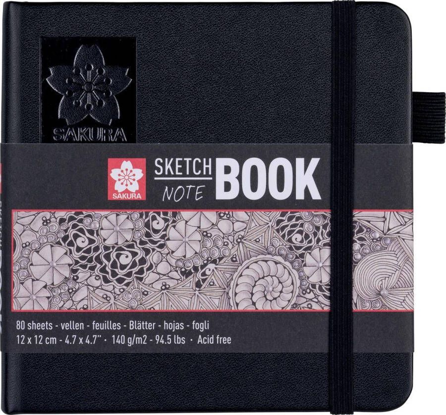 Sakura schetsboek 80 vel 140 g mÂ² ft 12 x 12 cm wit papier