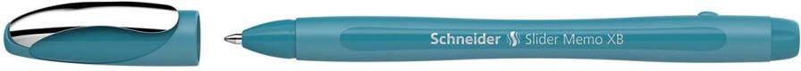 Schneider balpen Slider Memo Colour Edition extra breed blauwe inkt teal