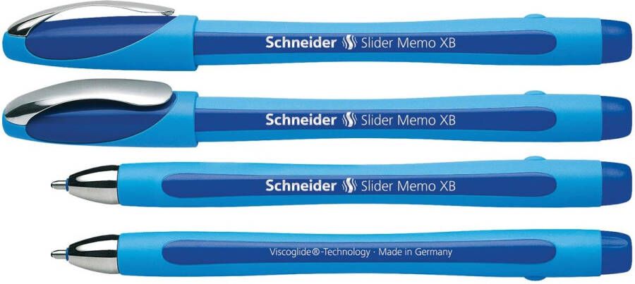 Schneider balpen Slider Memo XB 1 4mm kogelbreedte blauw