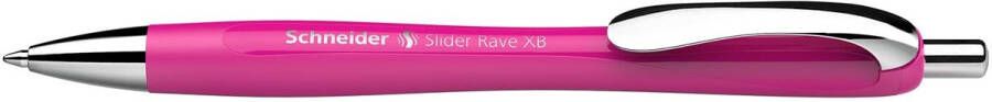 Schneider balpen Slider Rave extra breed blauwe inkt power pink