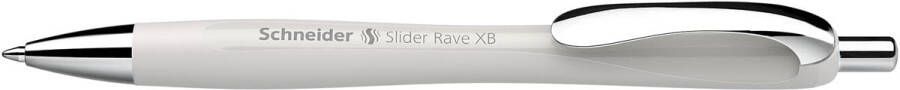 Schneider balpen Slider Rave Trend Edition extra breed blauwe inkt silver grey