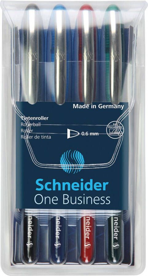 Schneider Rollerpen One Business setÃƒÆ 4 stuks 0.6mm assorti