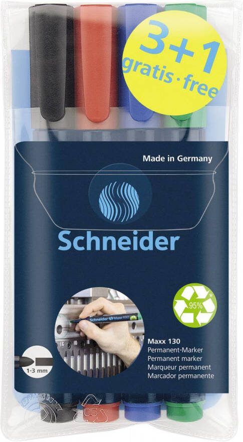 Schneider Viltstift Maxx 130 permanent 3 1 gratis assorti