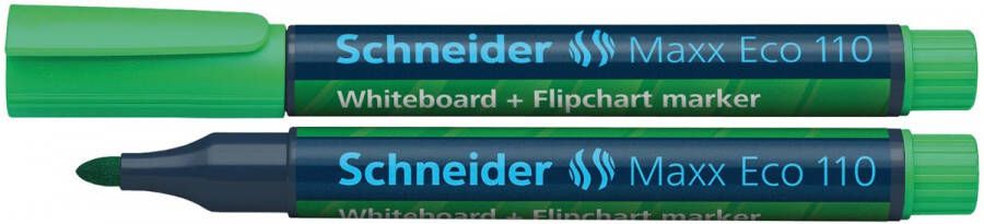 Schneider whiteboard + flipchart marker Maxx Eco110 groen
