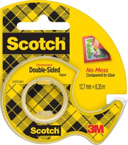 Scotch dubbelzijdige tape 12 7 mm x 6 3 m dispenser + rolletje