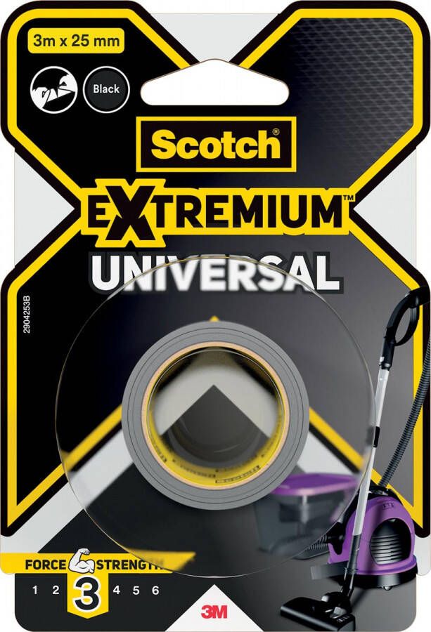 Scotch ducttape Extremium Universal ft 25 mm x 3 m zwart
